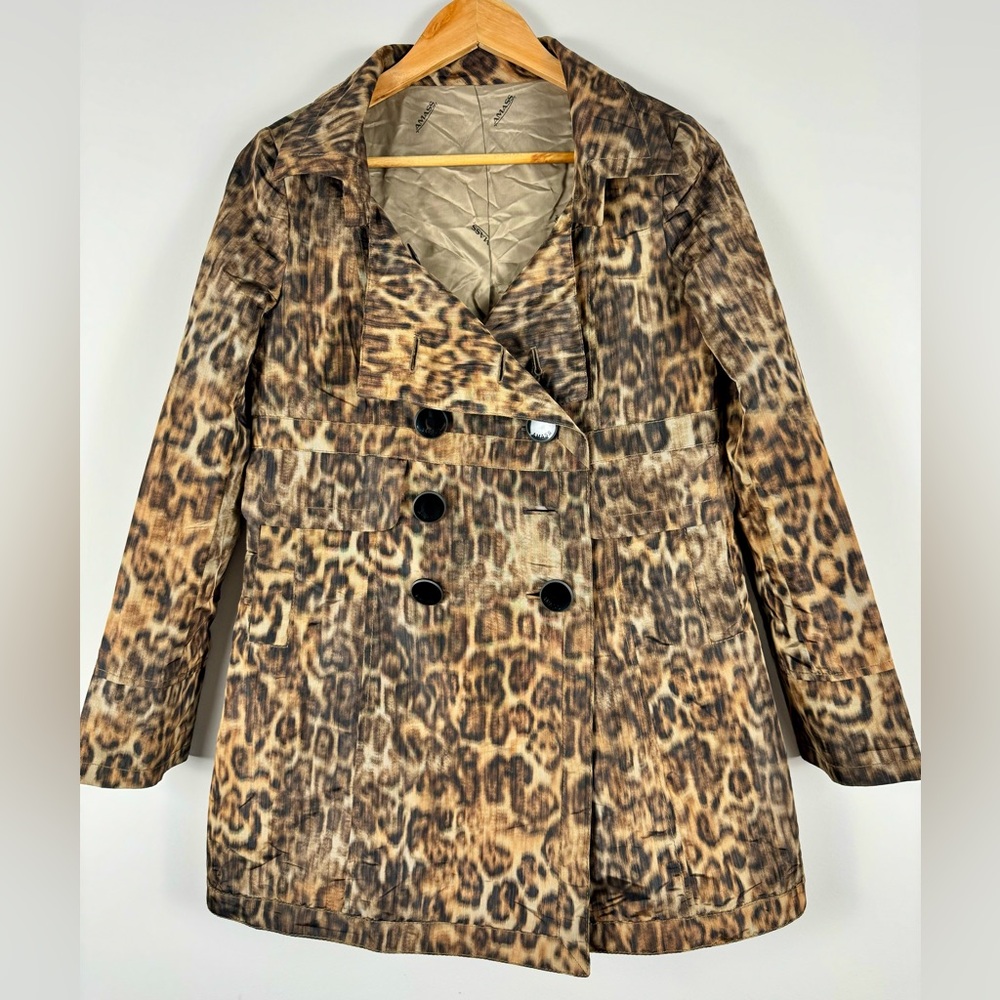 Animal print thick high end winter coat